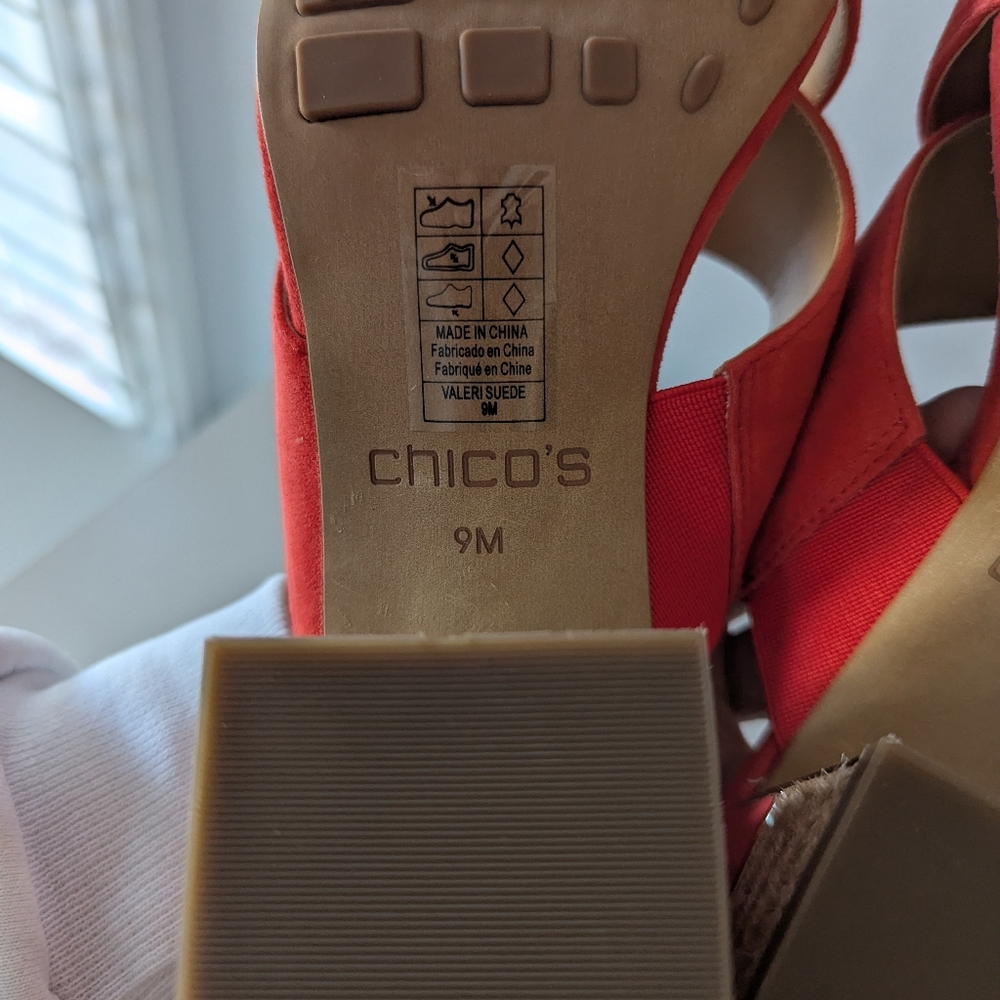 NEW Women's Chico Flame Scarlet Jute Heels 9 Valerie - Picture 3 of 7